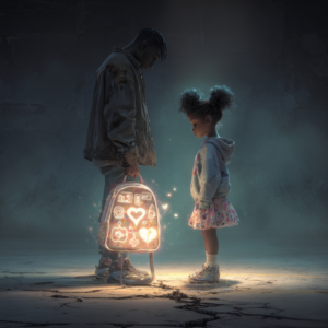 2025 New IEP Neurodiverse child standing with parent on fractured school floor, symbolizing resilience amid education policy changes